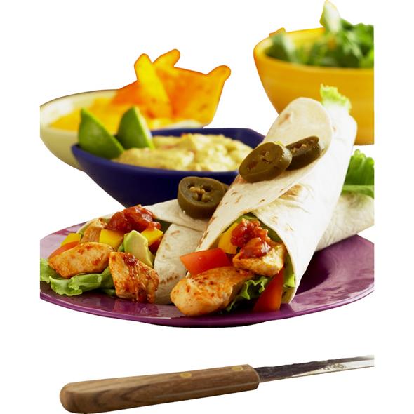 Kold tortillas med laks eller kalkun